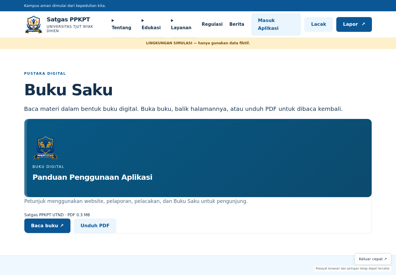 Daftar Buku Saku